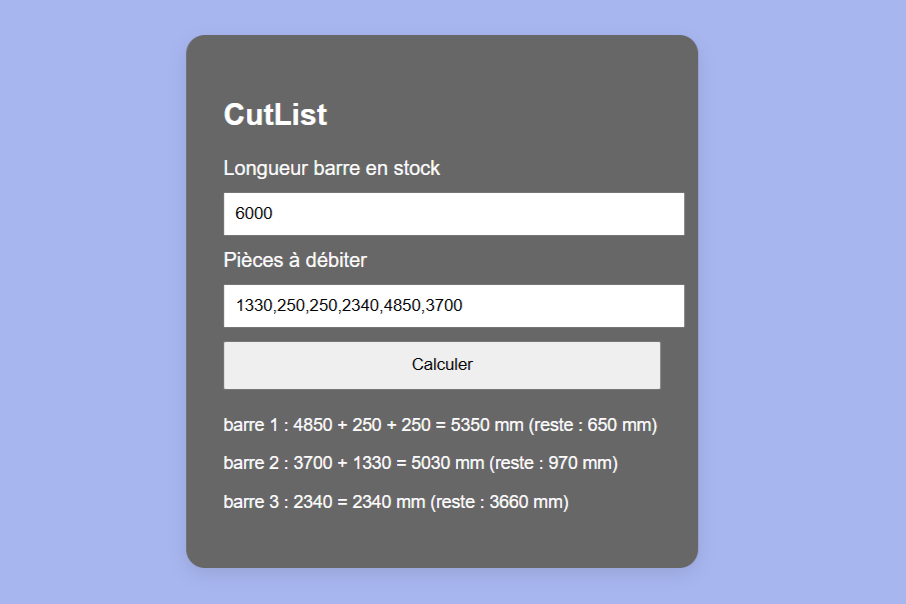 Cutlist - 2